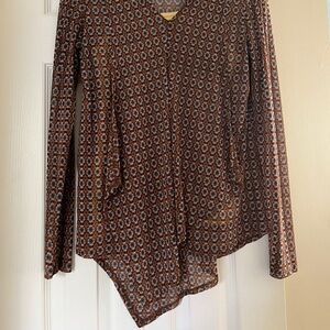 Waterfall Blouse and Camisole, Asymmetrical Hem